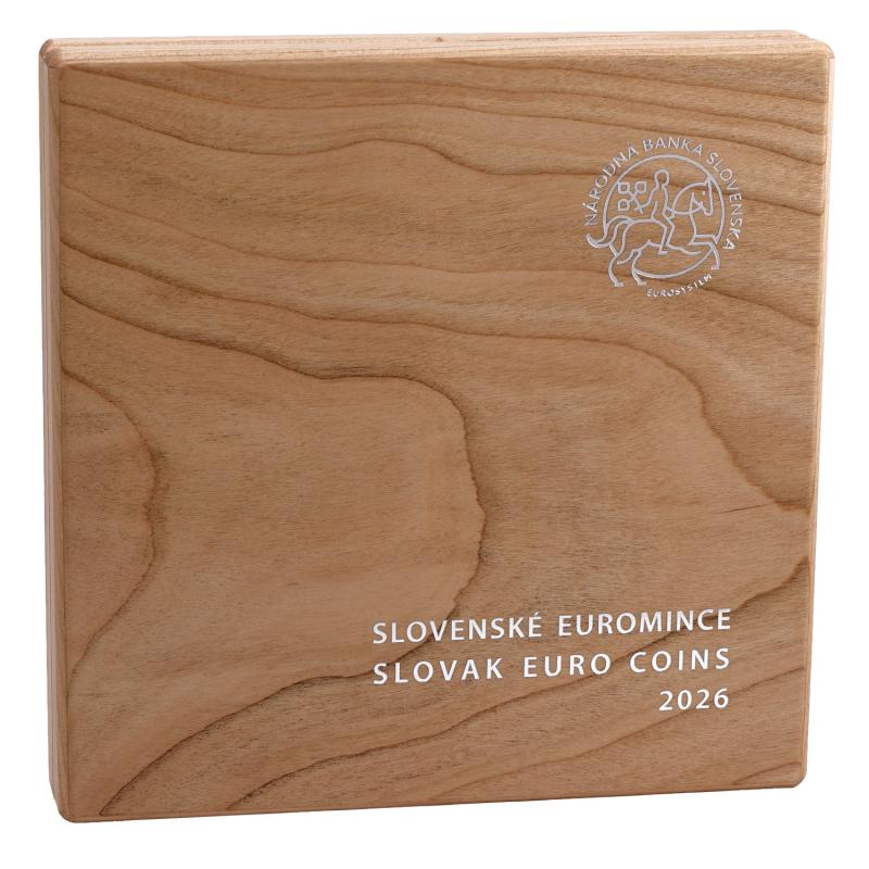 Soubor mincí SK (2026) proof like v dřevěné kazetě - XXV. ZOH Milano - Cortina d'Ampezzo