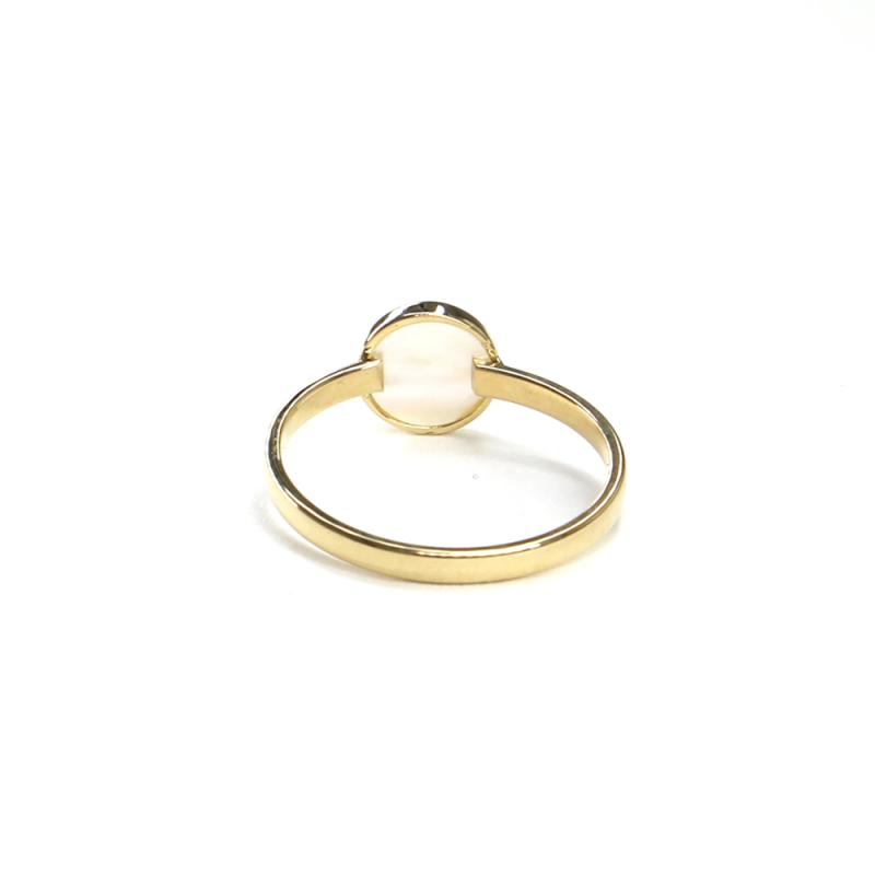 Prsten Pattic ze žlutého zlata s perleťí, AU 585/000 1,60 gr, ARP028301-54