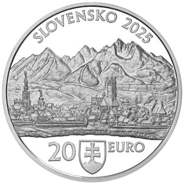 Rezervace 2025-PSM 20 eur Pamiatková rezervácia Kežmarok Proof