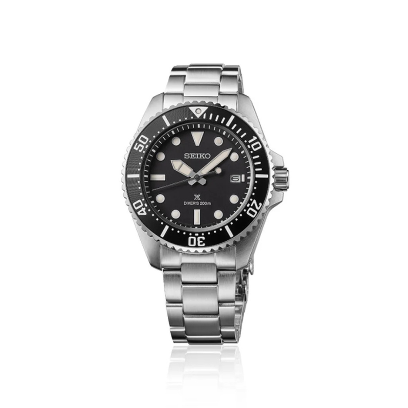 Pánské hodinky SEIKO Prospex Solar Diver’s in Pure Black SNE597P1