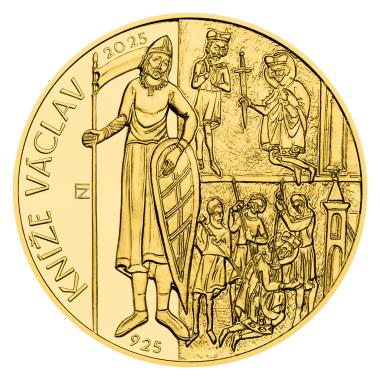 2025 - PZM 10000 Kč Začátek vlády knížete Václava (1100.VÝROČÍ) 1 OZ PROOF