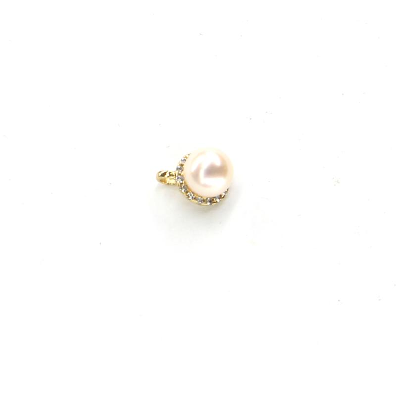 Přívěs ze žlutého zlata s perlou, osázený zirkony Pattic AU 585/000 0,9g BV500105Y
