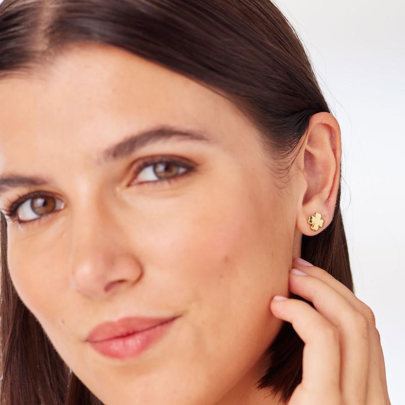 Pozlacené náušnice SAGAPO Click SCK296