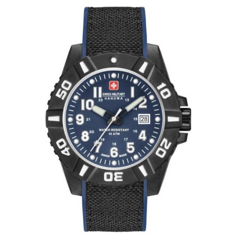 Pánské hodinky SWISS MILITARY Hanowa Black Carbon 4309.17.003
