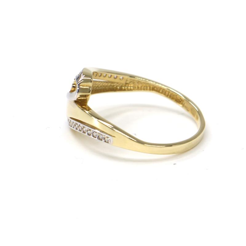Prsten ze žlutého zlata a zirkony Pattic AU 585/000 2,05 gr PR111072601A
