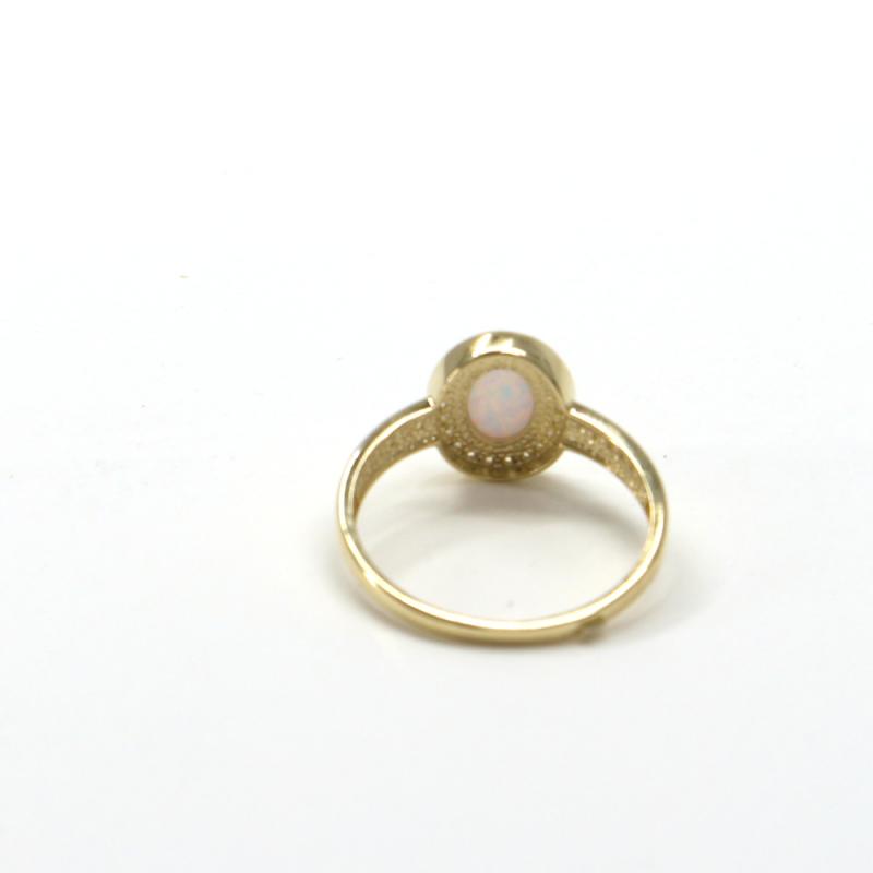 Prsten ze žlutého zlata Pattic AU 585/000 se zirkony a australským opálem GU00304B