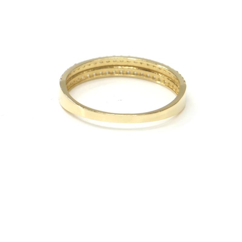 Prsten ze žlutého zlata a zirkony Pattic AU 585/000 1,60 gr BA05801