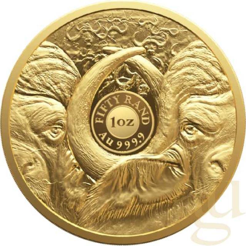 1 Unze Goldmünze Südafrika Big Five Buffalo 2023 proof