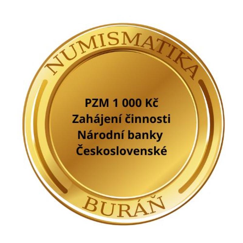 2026 - Rezervace - PZM 1 000Kč Zahájení činnosti Národní banky Československé Proof