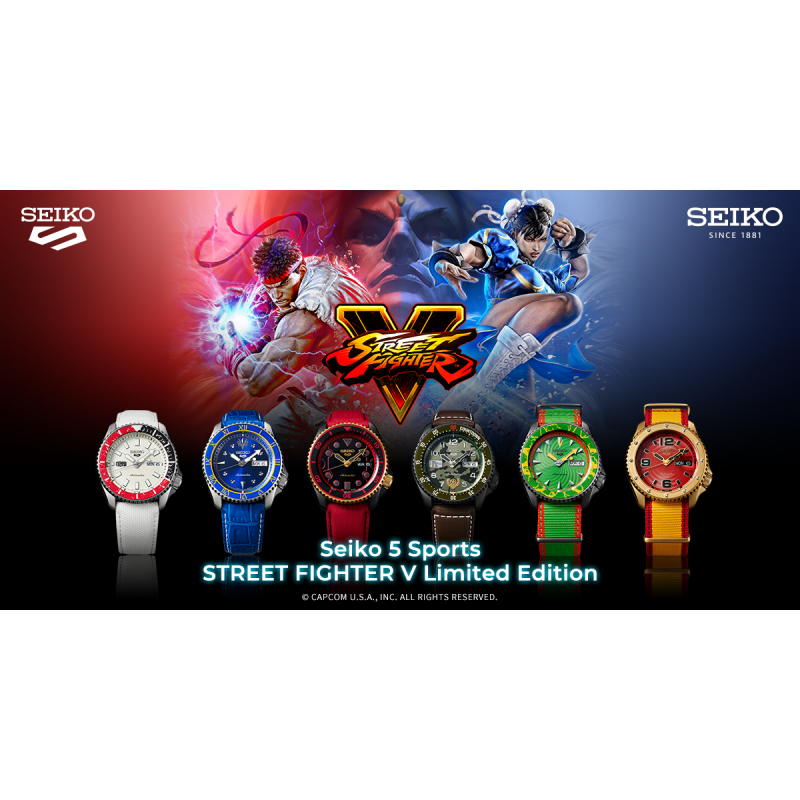 Pánské hodinky Seiko 5 Sports Automatic Street Fighter Limited Edition SRPF21K1