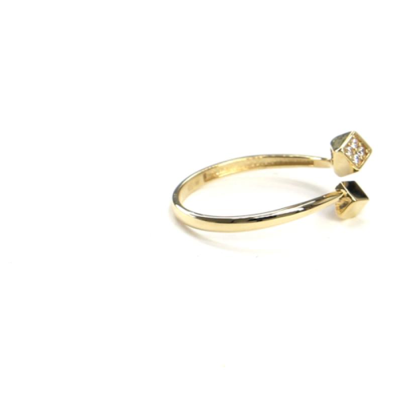 Prsteň zo žltého zlata a zirkónmi Pattic AU 585/000 1,80 gr, ARP052201-55
