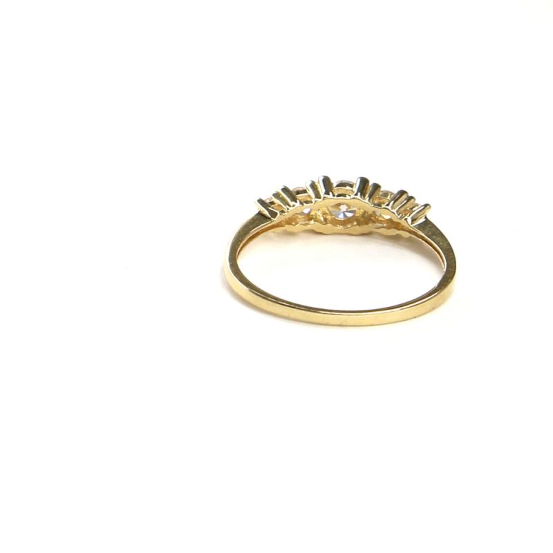 Prsten ze žlutého zlata a zirkony Pattic AU 585/000 1,6 gr ARP021601-55