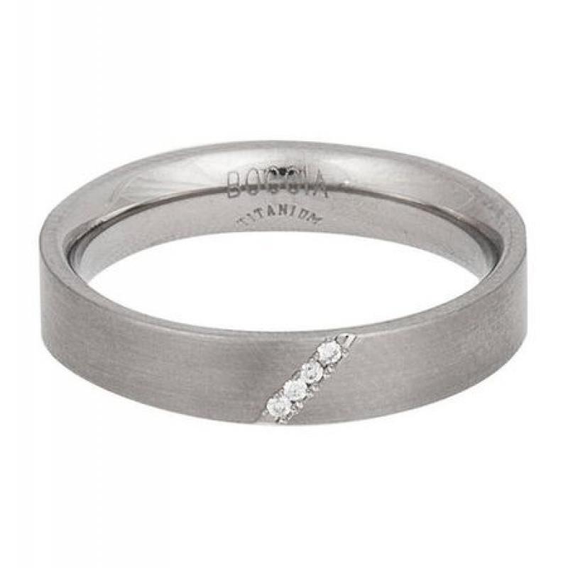 Titanový prsteň BOCCIA s diamantmi 0121-0759