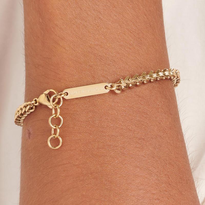 Pánský pozlacený náramek SAGAPO Ripple SRP56