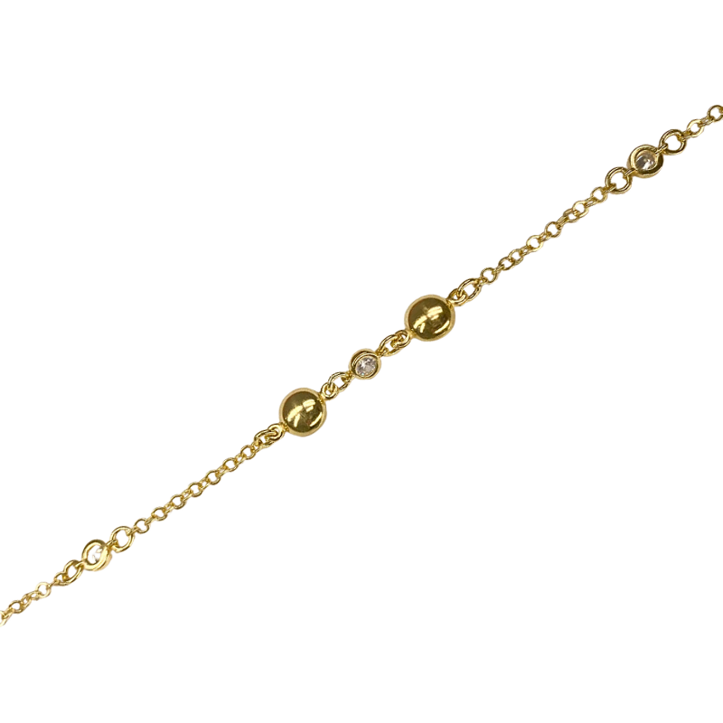 Stříbrný pozlacený náramek AG 925/1000 AGNI844503