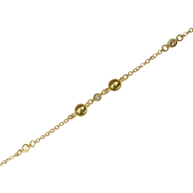 Stříbrný pozlacený náramek AG 925/1000 AGNI844503