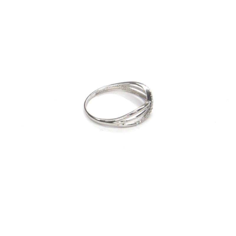 Prsten z bieleho zlata se zirkony PATTIC AU 585/000 1,40 gr GU502001W-61
