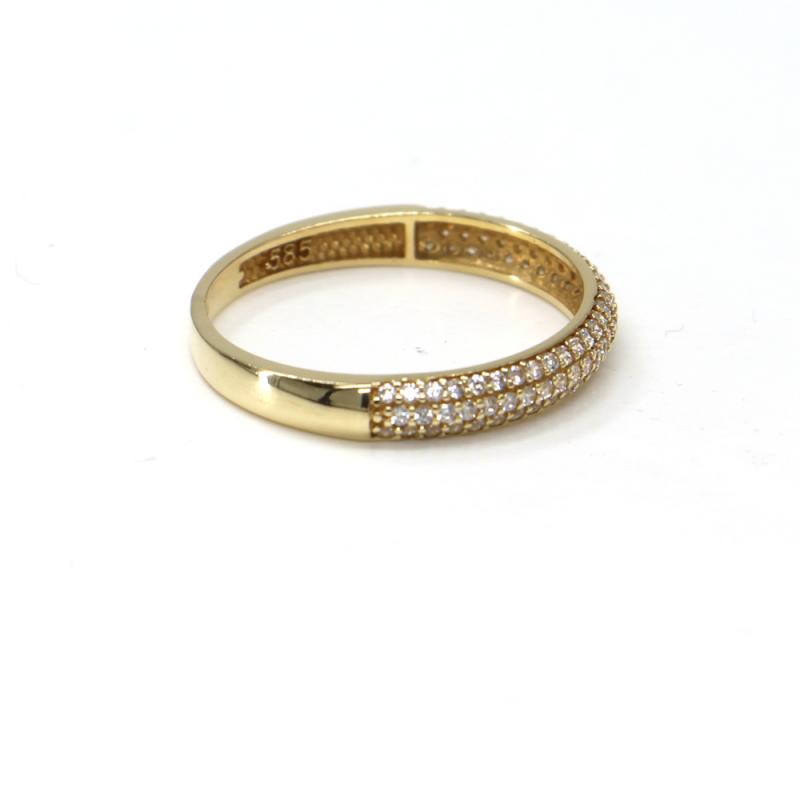 Prsten ze žlutého zlata a zirkony Pattic AU 585/000 1,80 gr Z56001