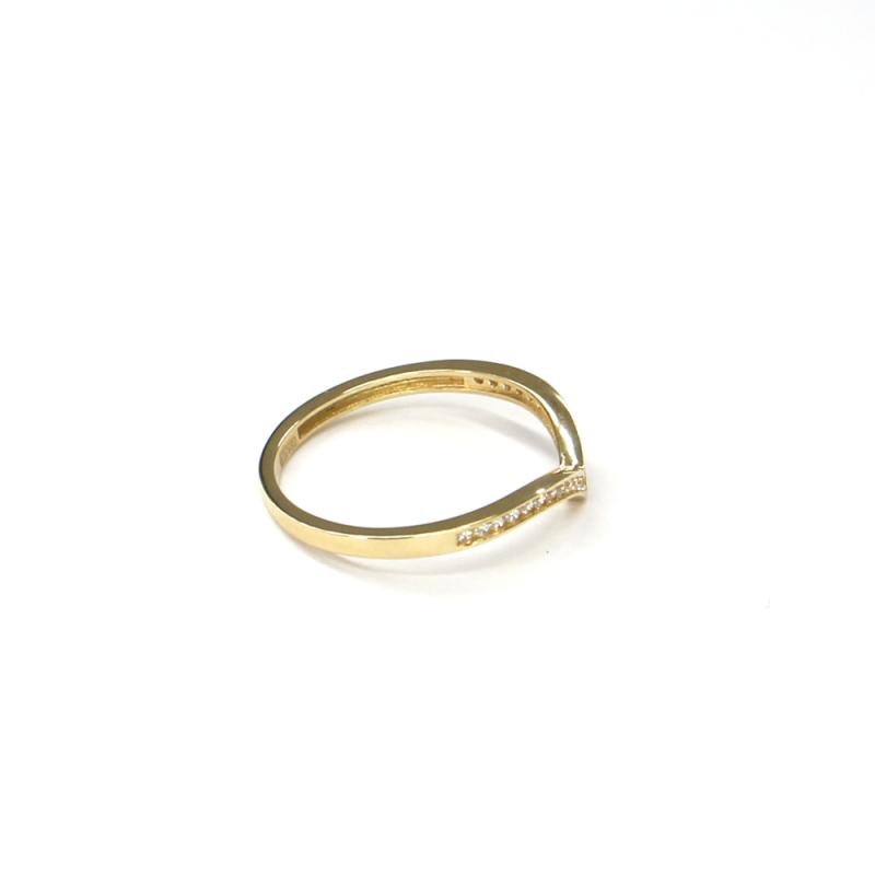 Prsten ze žlutého zlata a zirkony Pattic AU 585/000 1,05 gr ARP016001Y-52