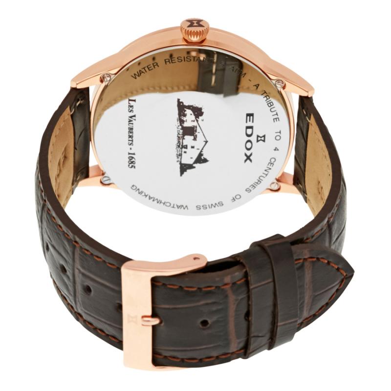 Pánské hodinky EDOX Les Vauberts Automatic Open heart 85014 37R AIR