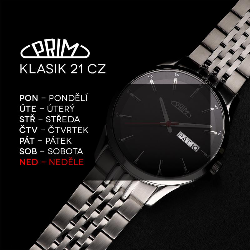 Pánské hodinky PRIM Klasik 21 CZ W01P.13141.F