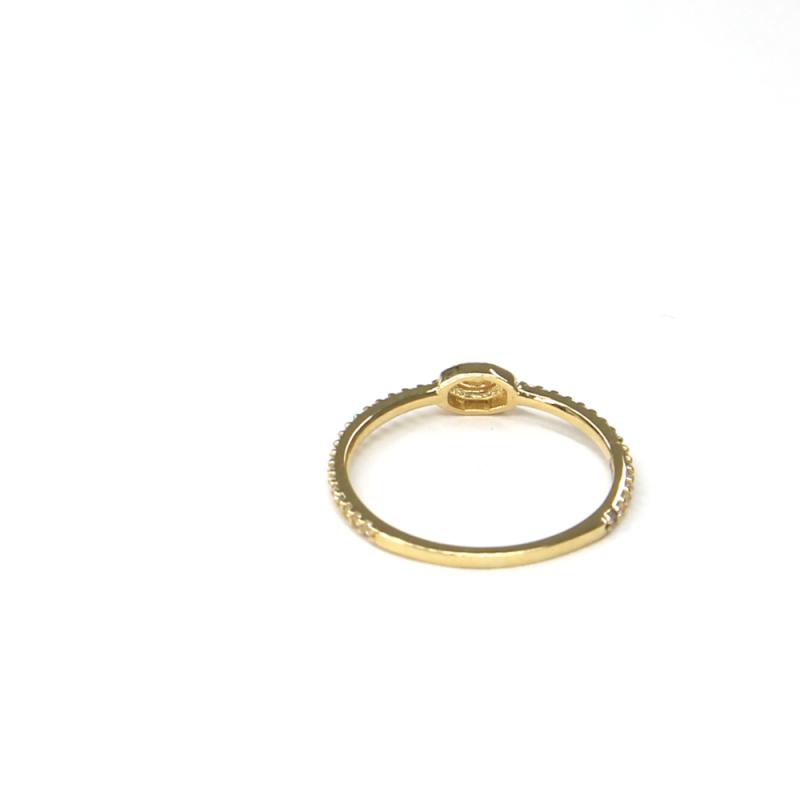 Prsteň zo žltého zlata a zirkónmi Pattic AU 585/000 1,05 gr ARP054101-52