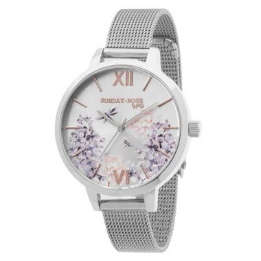 Dámské hodinky JVD Sunday Rose Spirit Lilac Mesh SUN-S09