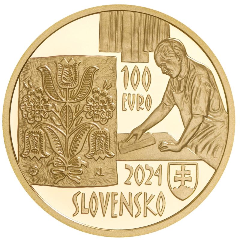 2024-ZPM 100 eur Nehmotné kultúrne dedičstvo SR - modrotlač