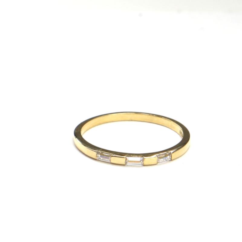 Prsten ze žlutého zlata a zirkony AU 585/000 1,35gr, ARP553401-54