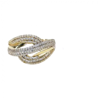 Prsten ze žlutého zlata a zirkony Pattic AU 585/000 2,55 gr, Z435001