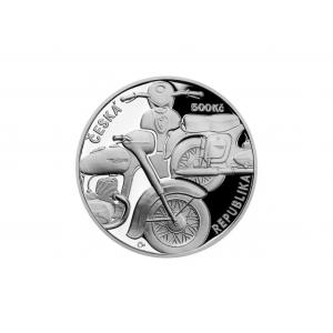 Stříbrná mince 500 Kč Motocykl Jawa 250 2022 PROOF 9848