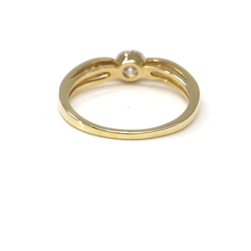 Prsten ze žlutého zlata Pattic AU 585/000 2,70 gr, a zirkony PR521051201