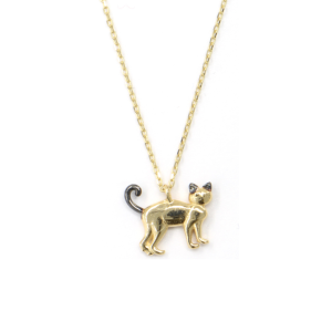 Zlatý náhrdelník MG kočička AU 585/1000 2,00 gr LOKL371802Y-45