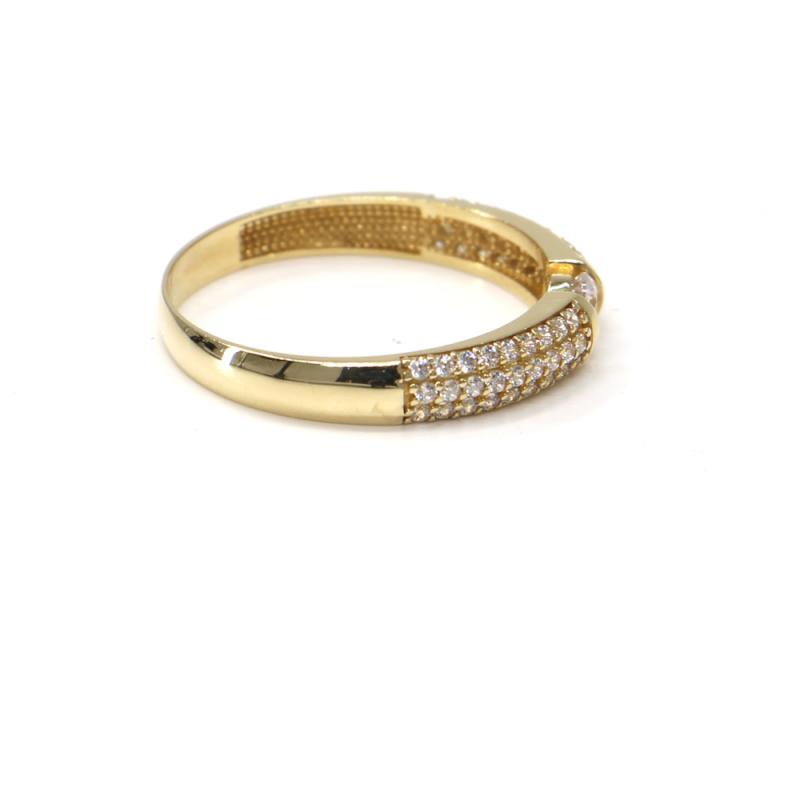 Prsten ze žlutého zlata se středovým zirkonem Pattic AU 585/000 2,42 gr, BA07801