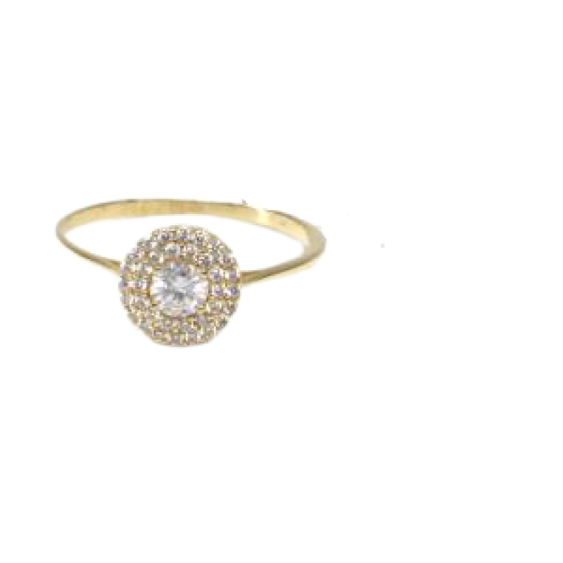 Prsten ze žlutého zlata se středovým zirkonem Pattic AU 585/000 2,10 gr, PR115906101-56