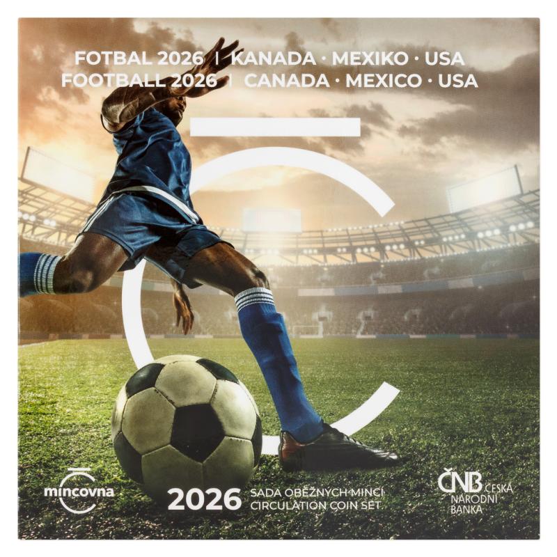 2026 - Sada oběžných mincí MS ve Fotbale stand