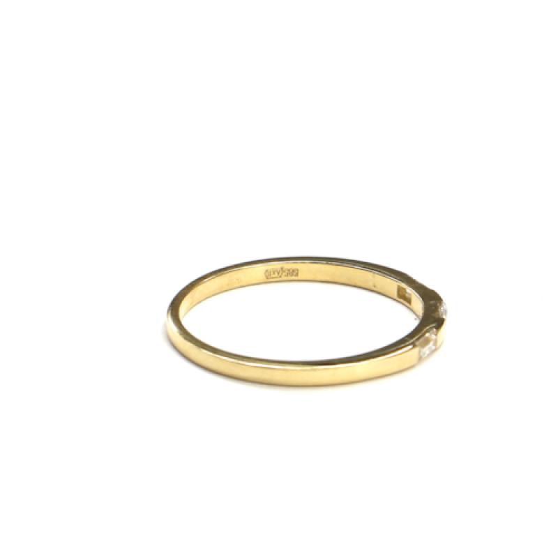 Prsten ze žlutého zlata a zirkony AU 585/000 1,35gr, ARP553401-54
