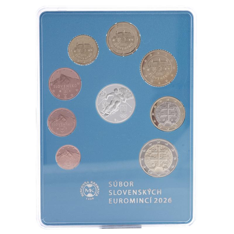 Soubor mincí SK (2026) proof like v plexi obalu - XXV. ZOH Milano - Cortina d'Ampezzo