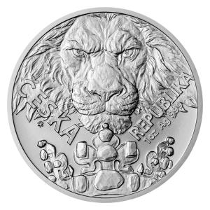 Stříbrná uncová investiční mince Český lev 2023 standard 12200