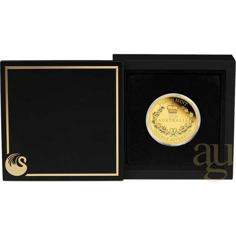 Double Australian Sovereign 2022 Goldmünze - Proof High Relief Piedfort