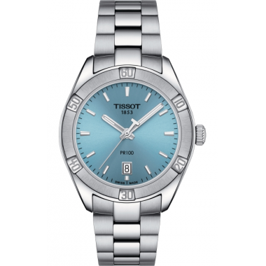 Dámske hodinky TISSOT PR100 Sport Chic Lady Ice Blue T101.910.11.351.00