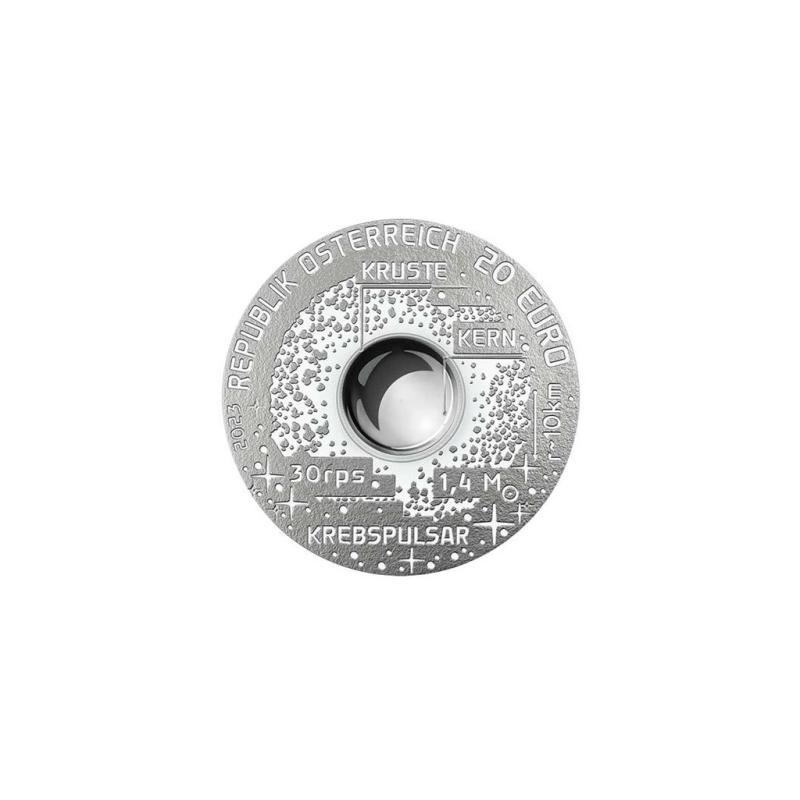 20 Euro - Neutrónová hviezda strieborná minca Proof 2023 tretej mince zo série! 10000