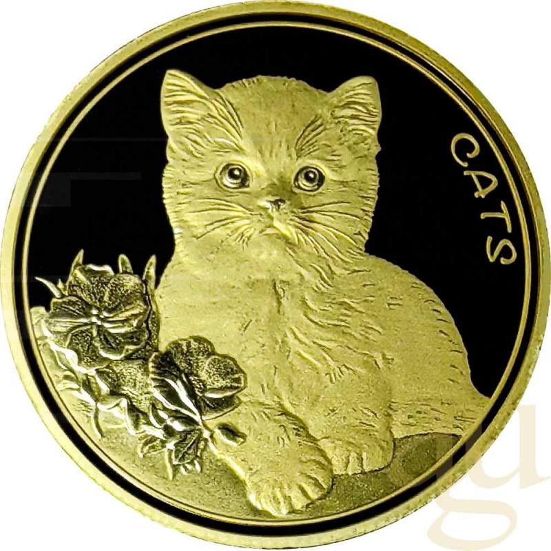 1/10 Unze Goldmünze Fiji Cats 2023 - prooflike