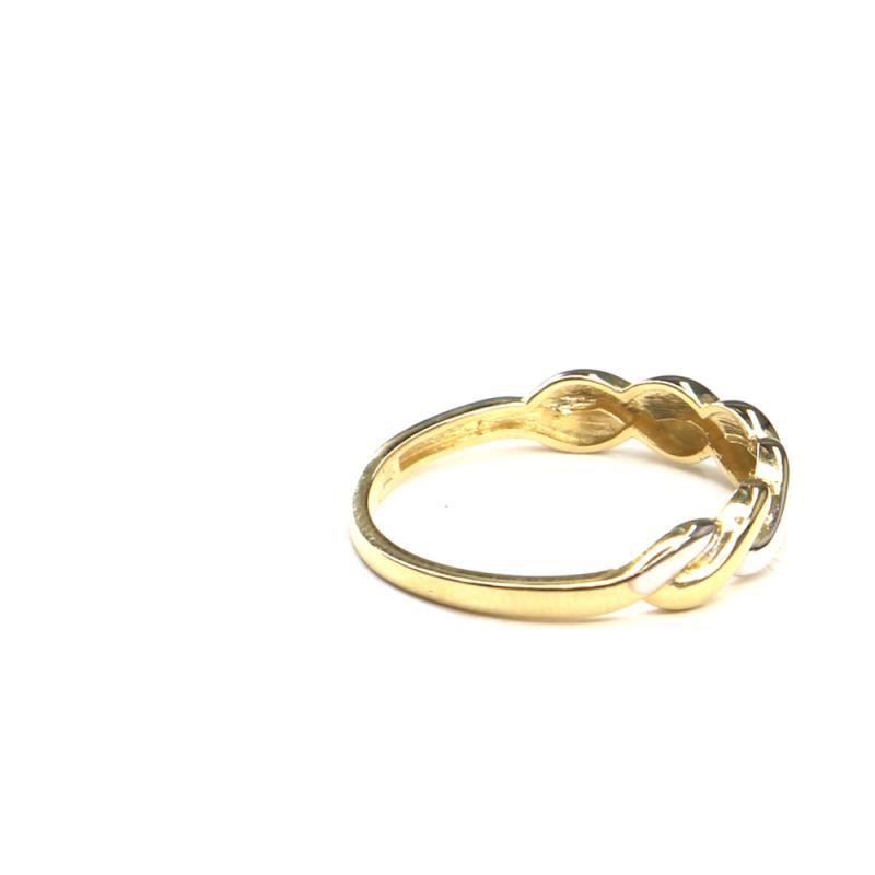 Prsteň zo žltého / bieleho zlata Pattic AU 585/000 1,25 gr, ARP595501-52