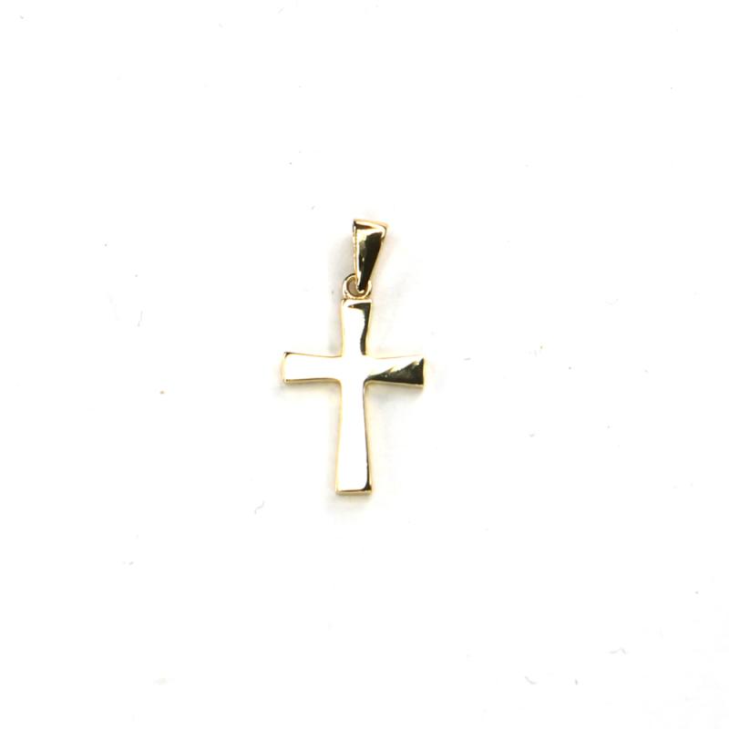 Príves zo žltého zlata kríž so zirkónmi Pattic AU 585/000 0,60 gr LMG1705Y