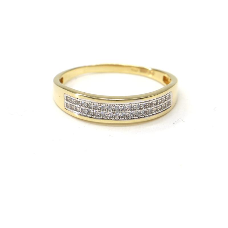 Prsten ze žlutého zlata a zirkony Pattic AU 585/000 2,15 gr PR111401601A