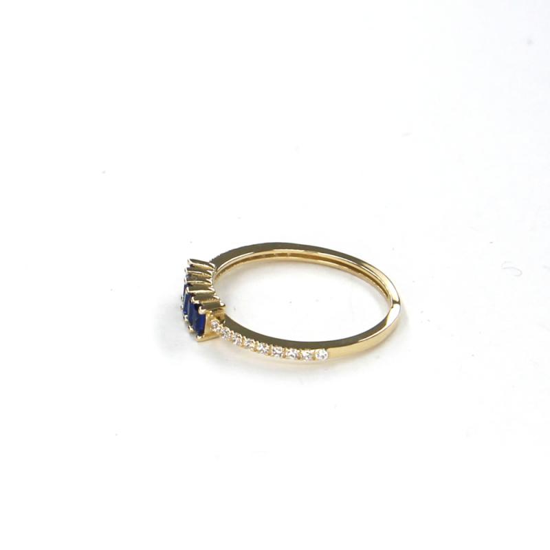 Prsten ze žlutého zlata s akvamarínem Pattic AU 585/000 1,35 gr LMG7101BLY-52
