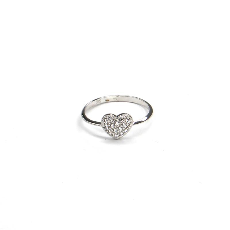 Prsten z bílého zlata srdce Pattic AU 585/000 1,45 gr BV210101W-56