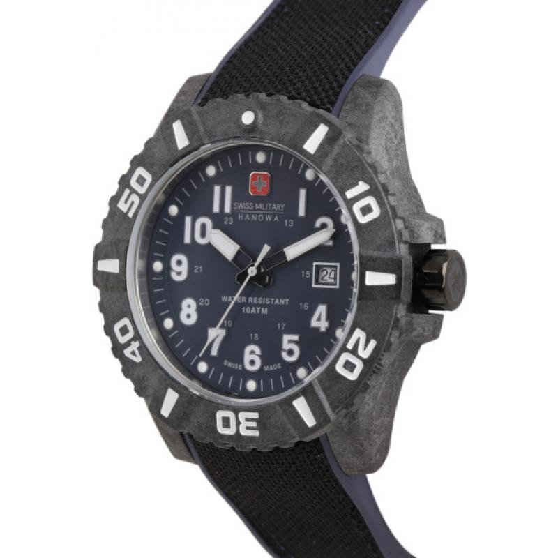 Pánske hodinky SWISS MILITARY Hanowa Black Carbon 4309.17.003