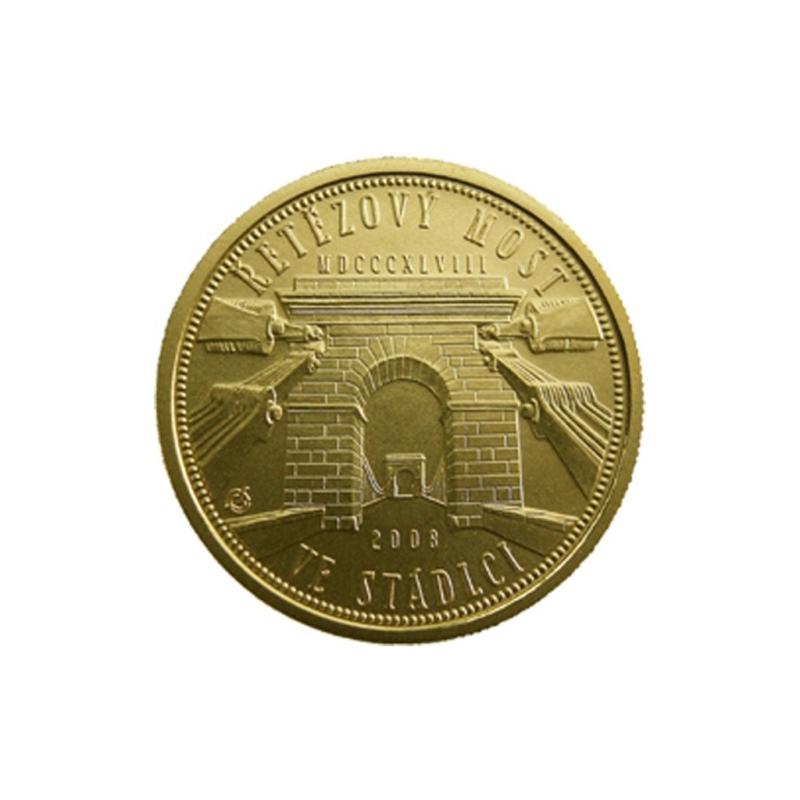 Zlatá mince 2500 Kč 2008 Řetězový most ve Stádlci proof 301125